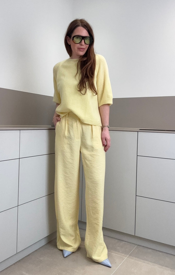 Strickshirt mit Baby-Alpaka - Gelb 57