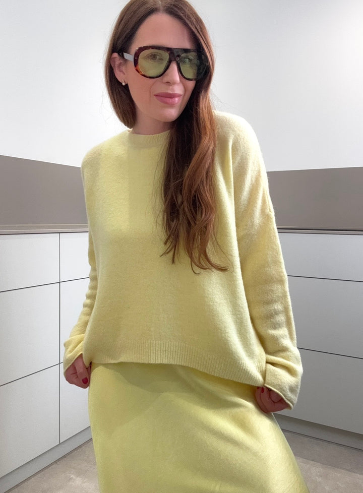Baby-Alpaka Pullover - Gelb