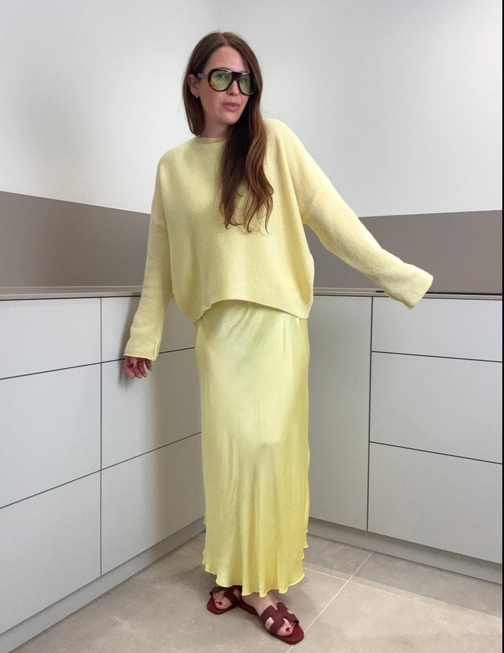 Baby-Alpaka Pullover - Gelb