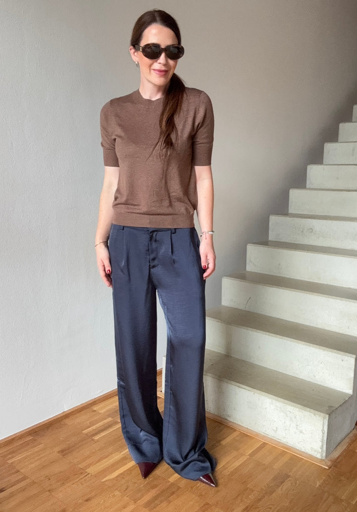 Basic-Shirt - Braun