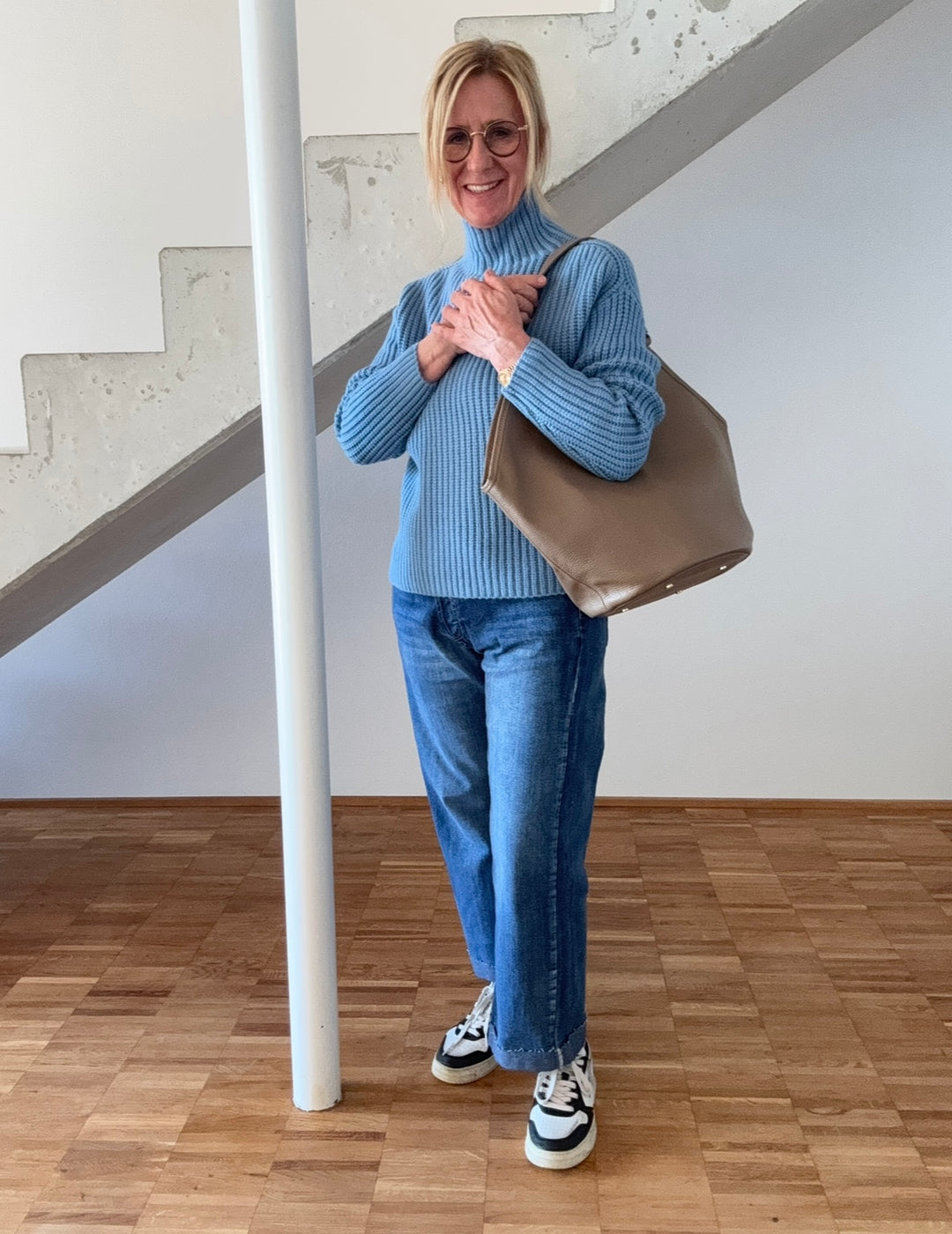 Strickpullover - Blau