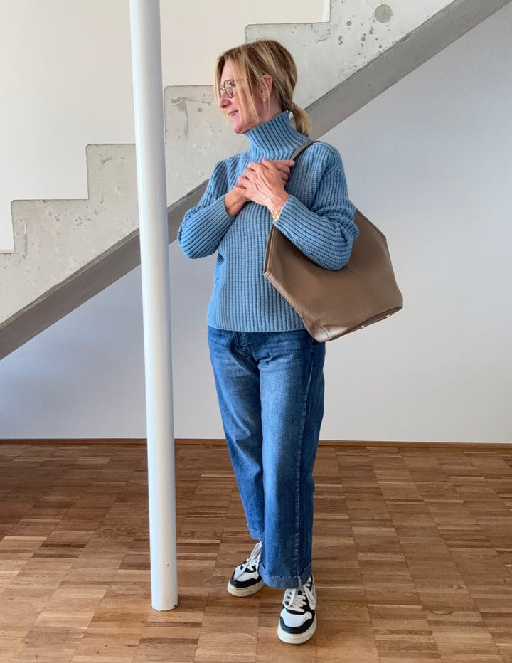 Strickpullover - Blau