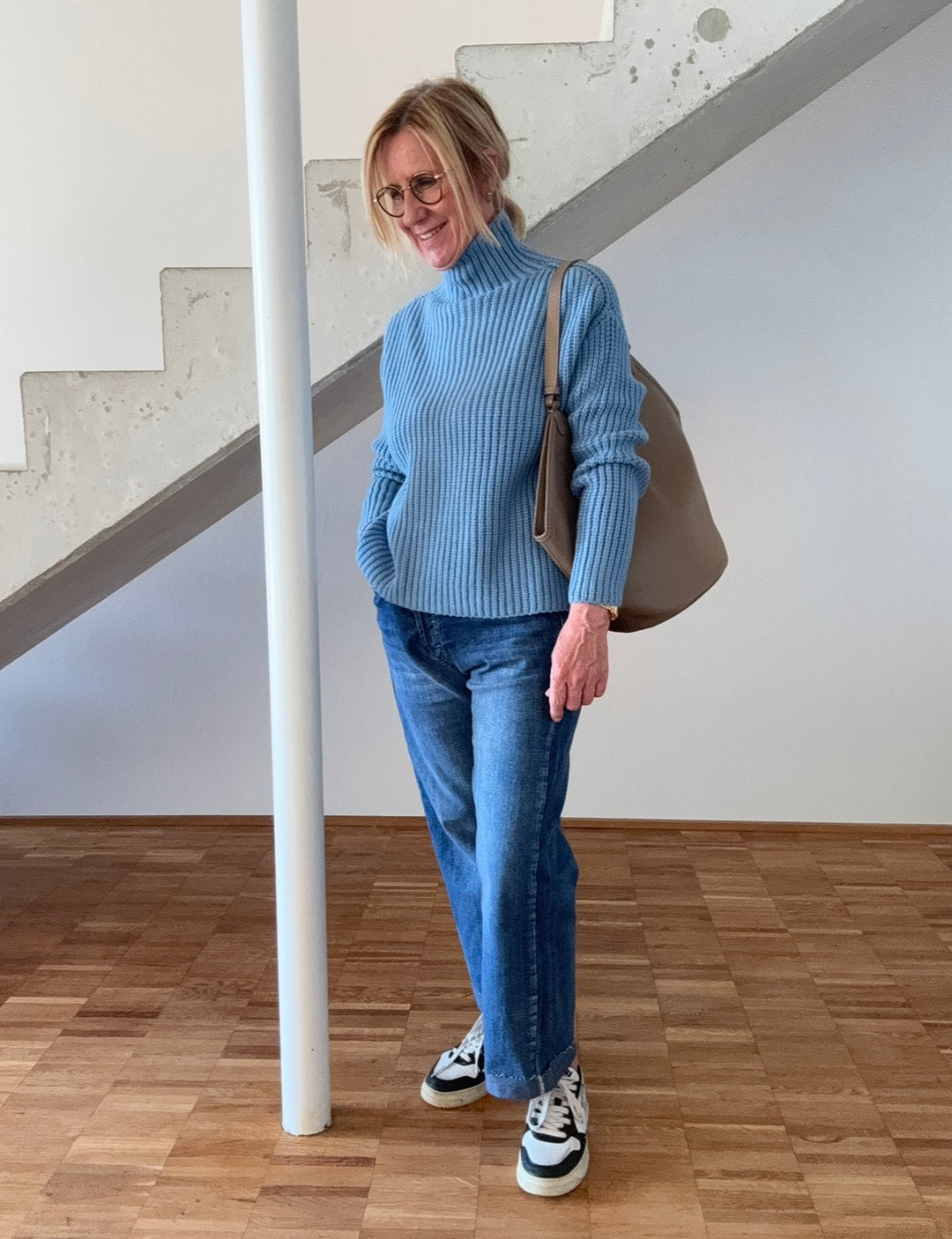 Strickpullover - Blau