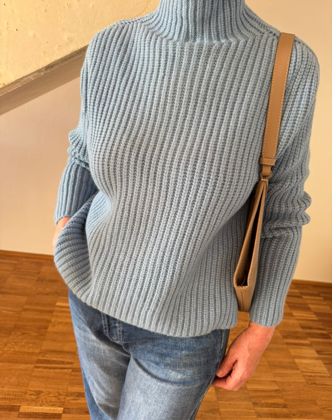 Strickpullover - Blau