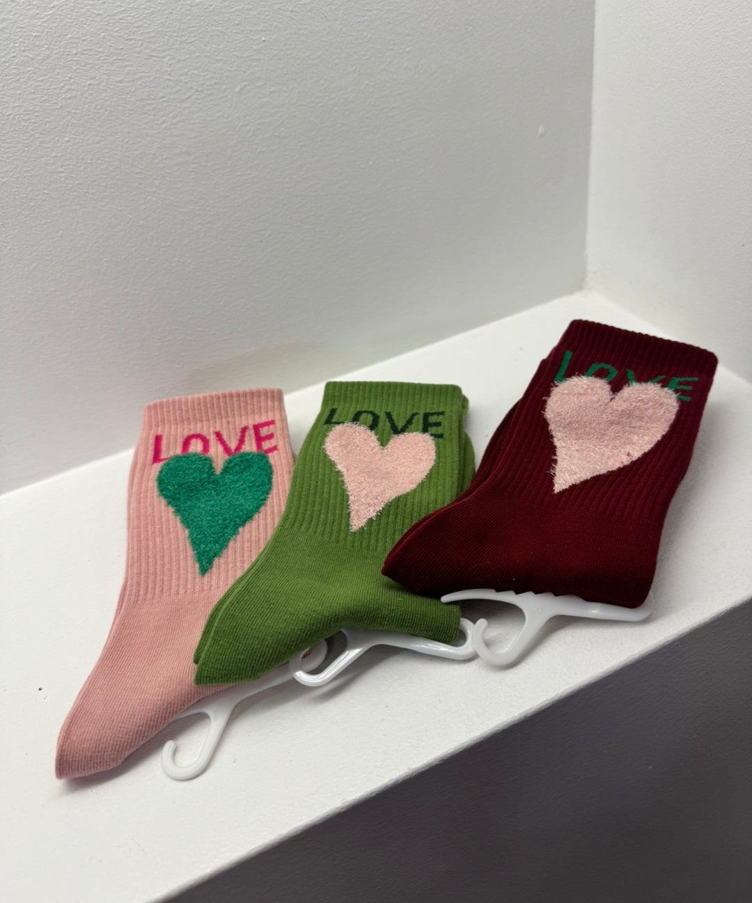Socken mit Herz - verschiedene Farben