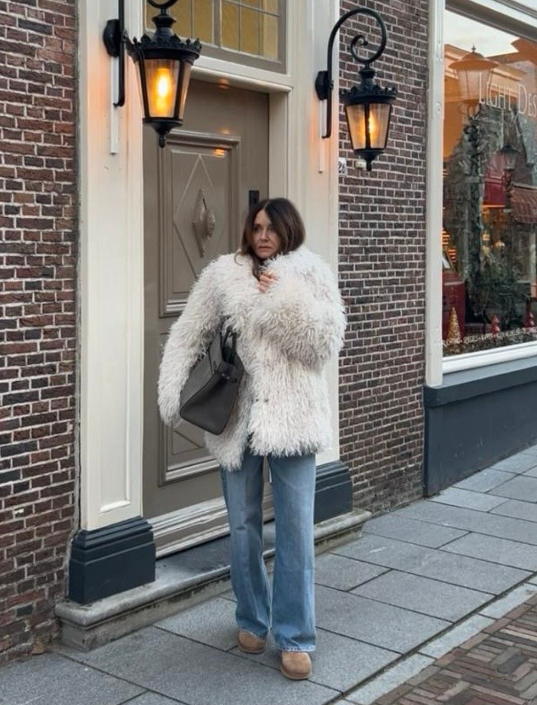 Kuschelige Jacke - Creme