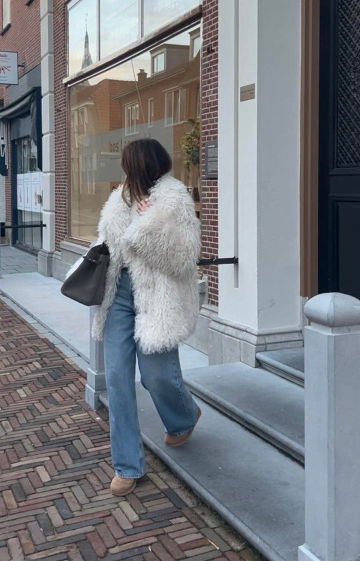 Kuschelige Jacke - Creme