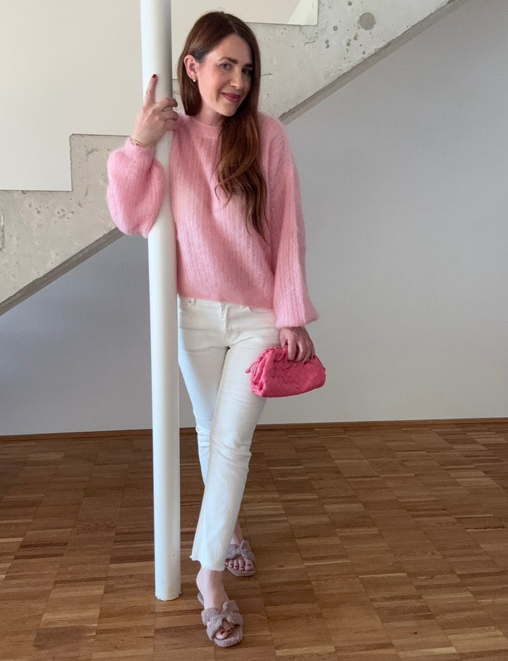 Mohair-Pullover - Rosa