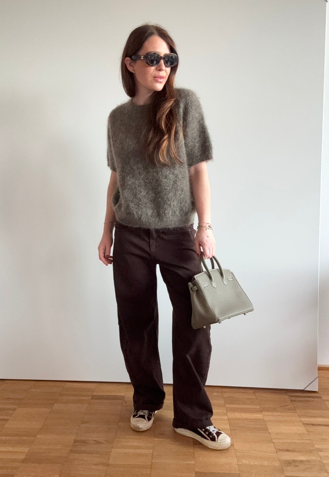 Super Kid Mohair Shirt Taupe - Limitiert