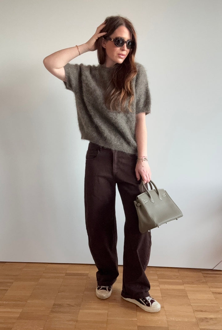 Super Kid Mohair Shirt Taupe - Limitiert