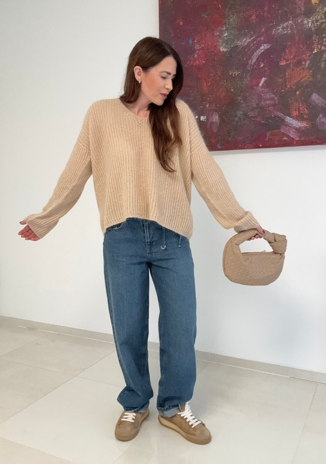 Strickpullover - Beige