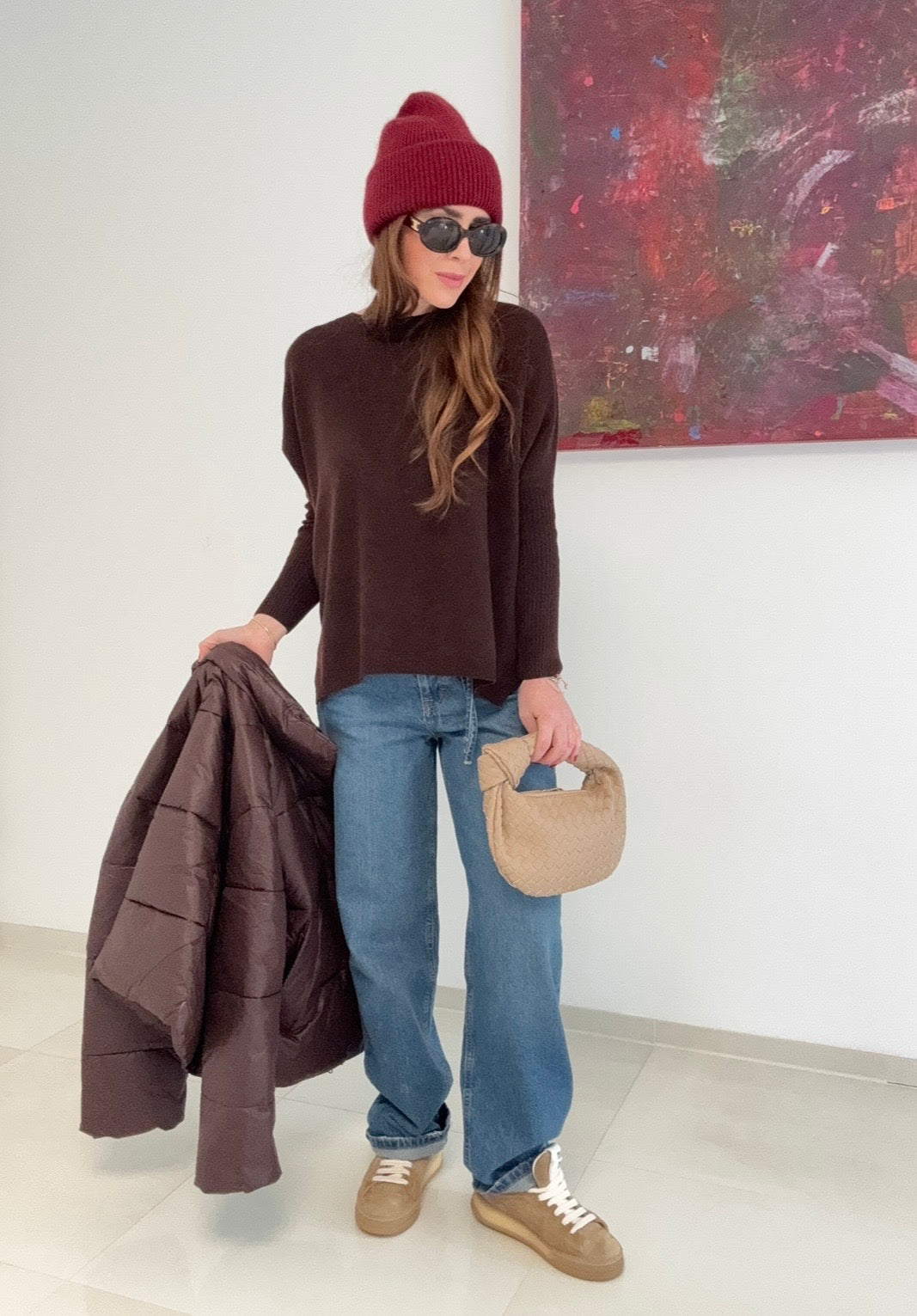 Kaschmir-Pullover - Schokobraun