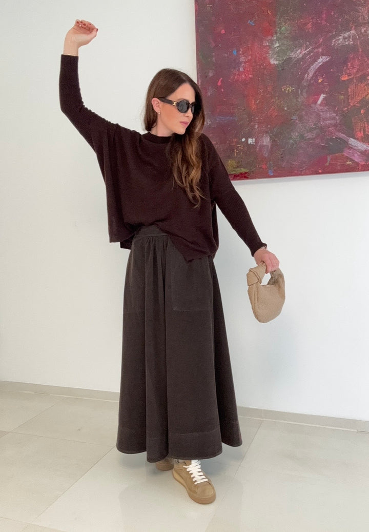 Kaschmir-Pullover - Schokobraun
