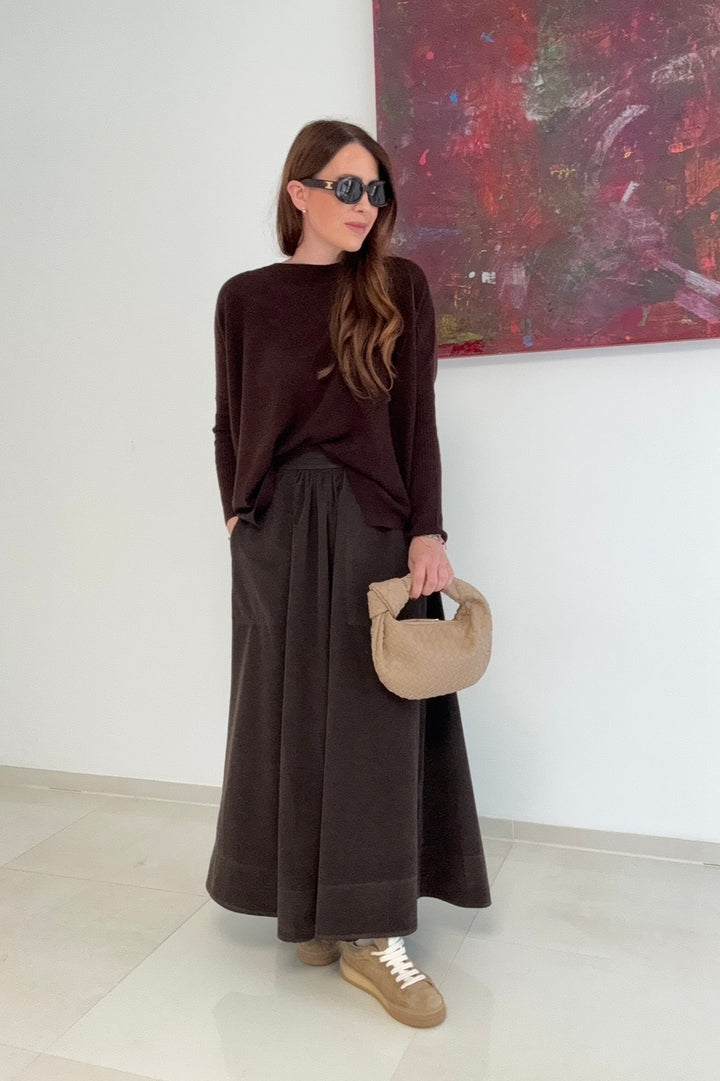Kaschmir-Pullover - Schokobraun