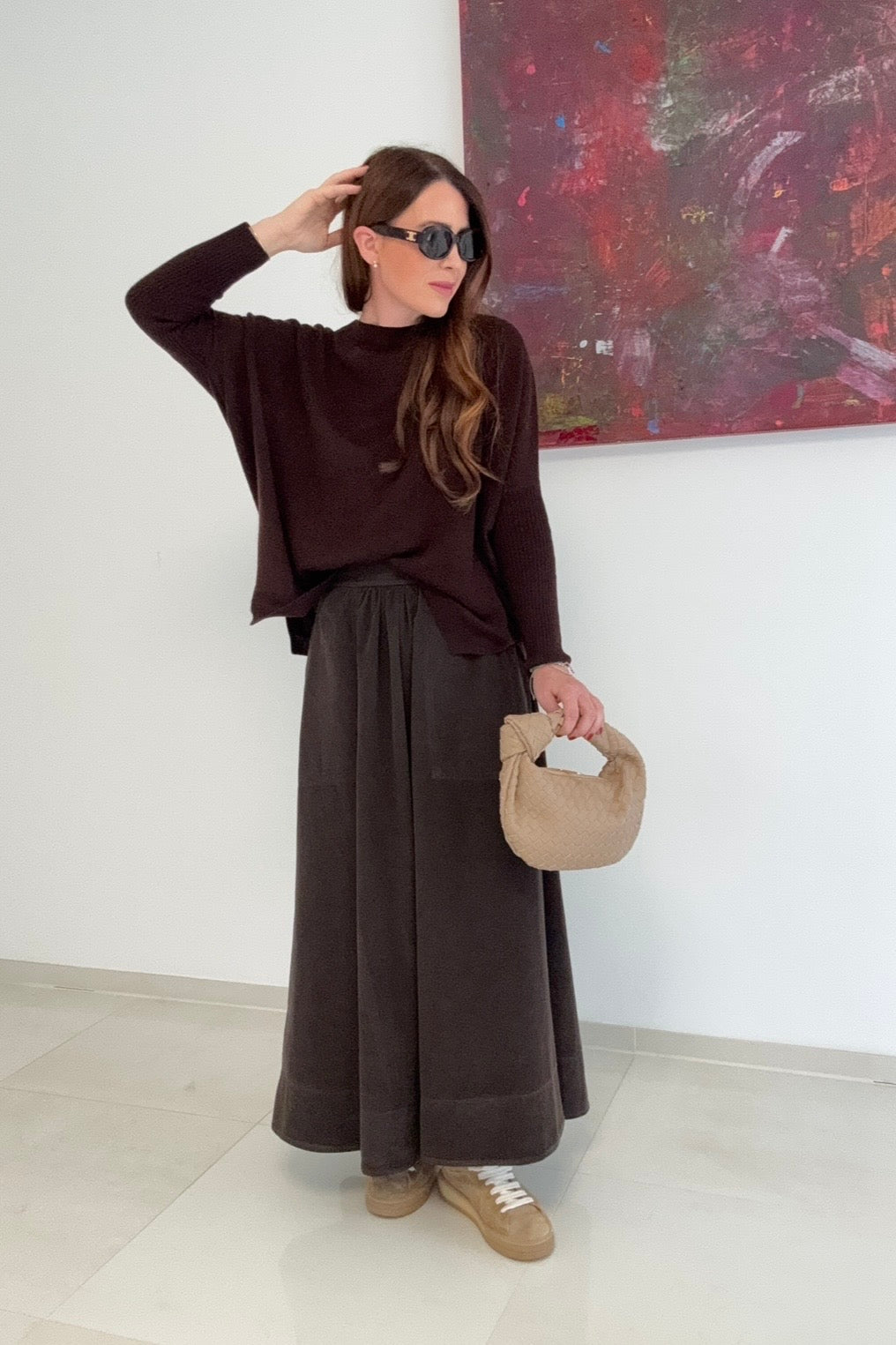 Kaschmir-Pullover - Schokobraun