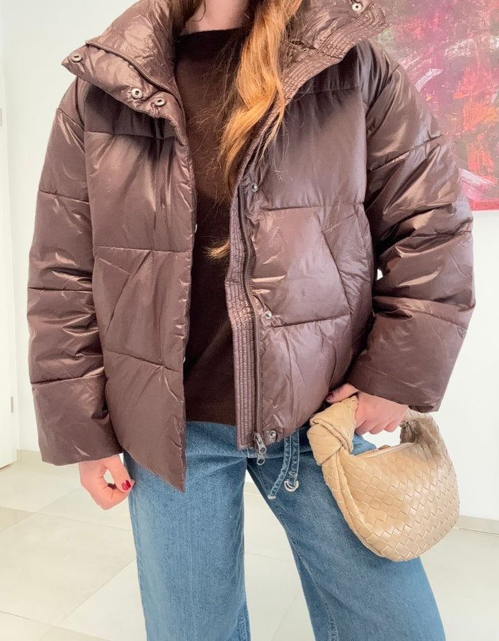 Verkürzte Jacke - Braun