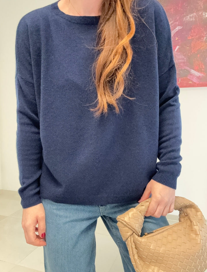 Kaschmir-Pullover - Navy