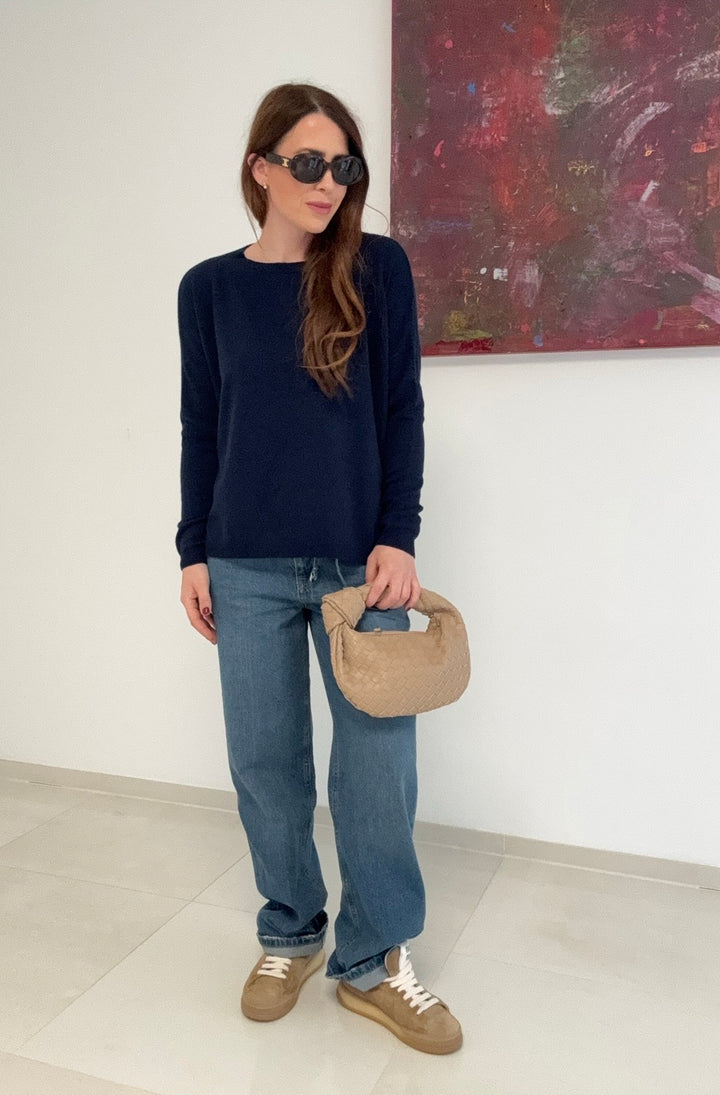 Kaschmir-Pullover - Navy
