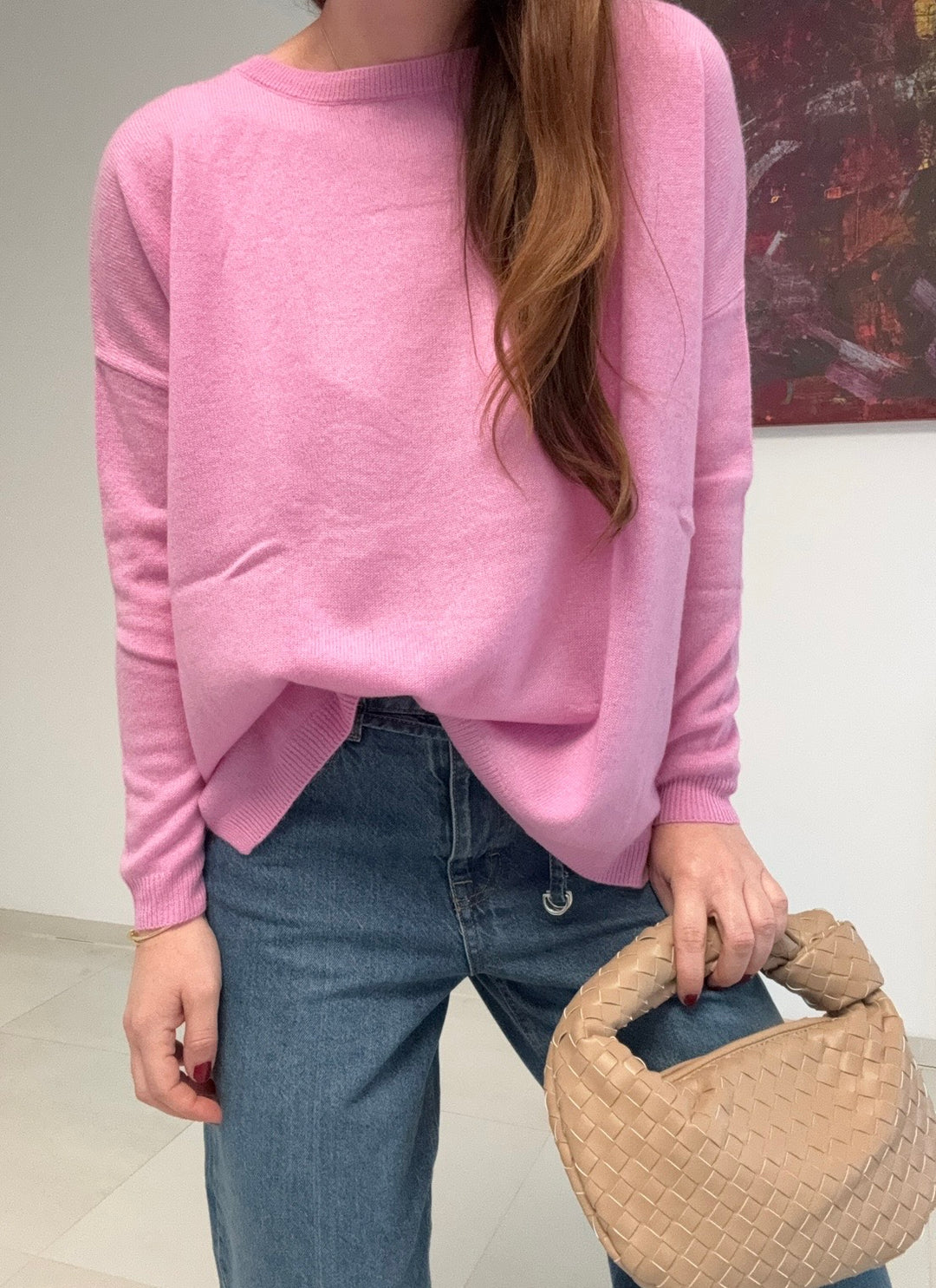 Kaschmir-Pullover - Rosa
