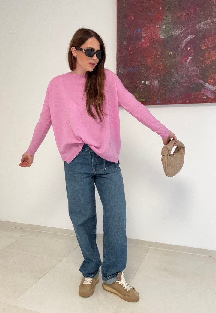 Kaschmir-Pullover - Rosa