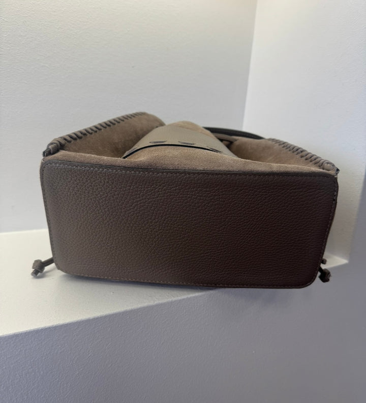 Beutel aus Leder - Taupe