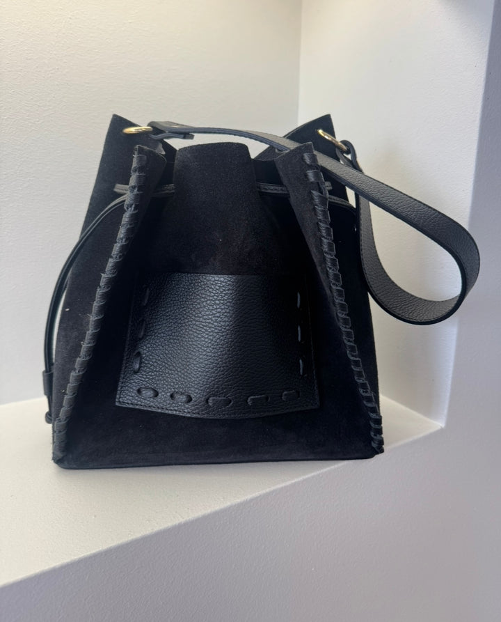 Beutel aus Leder - Schwarz