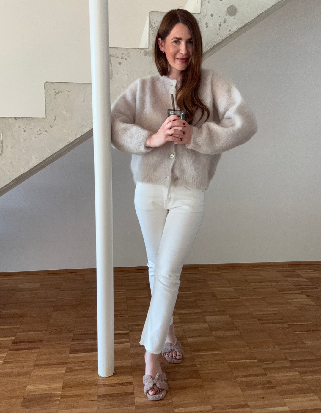 Mohair-Cardigan - Creme