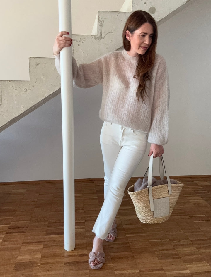 Mohair-Pullover - Creme