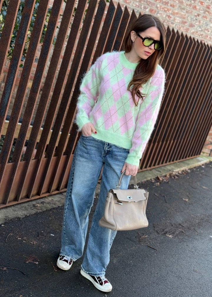 Pullover - Mint/Rose