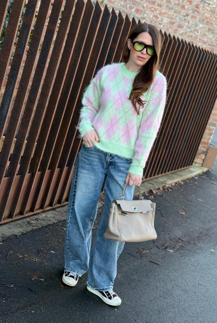 Pullover - Mint/Rose