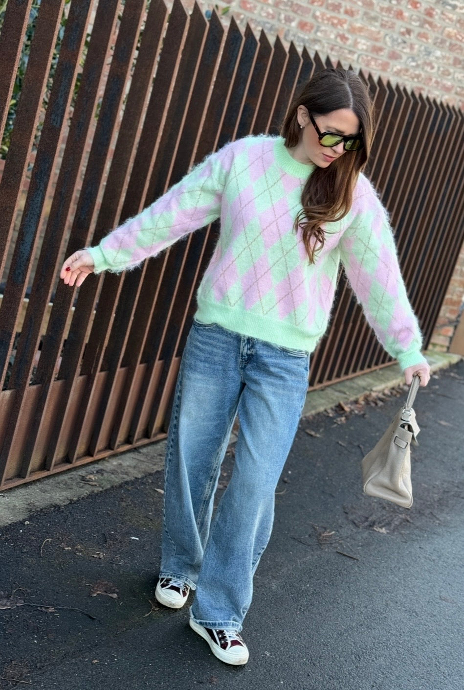 Pullover - Mint/Rose