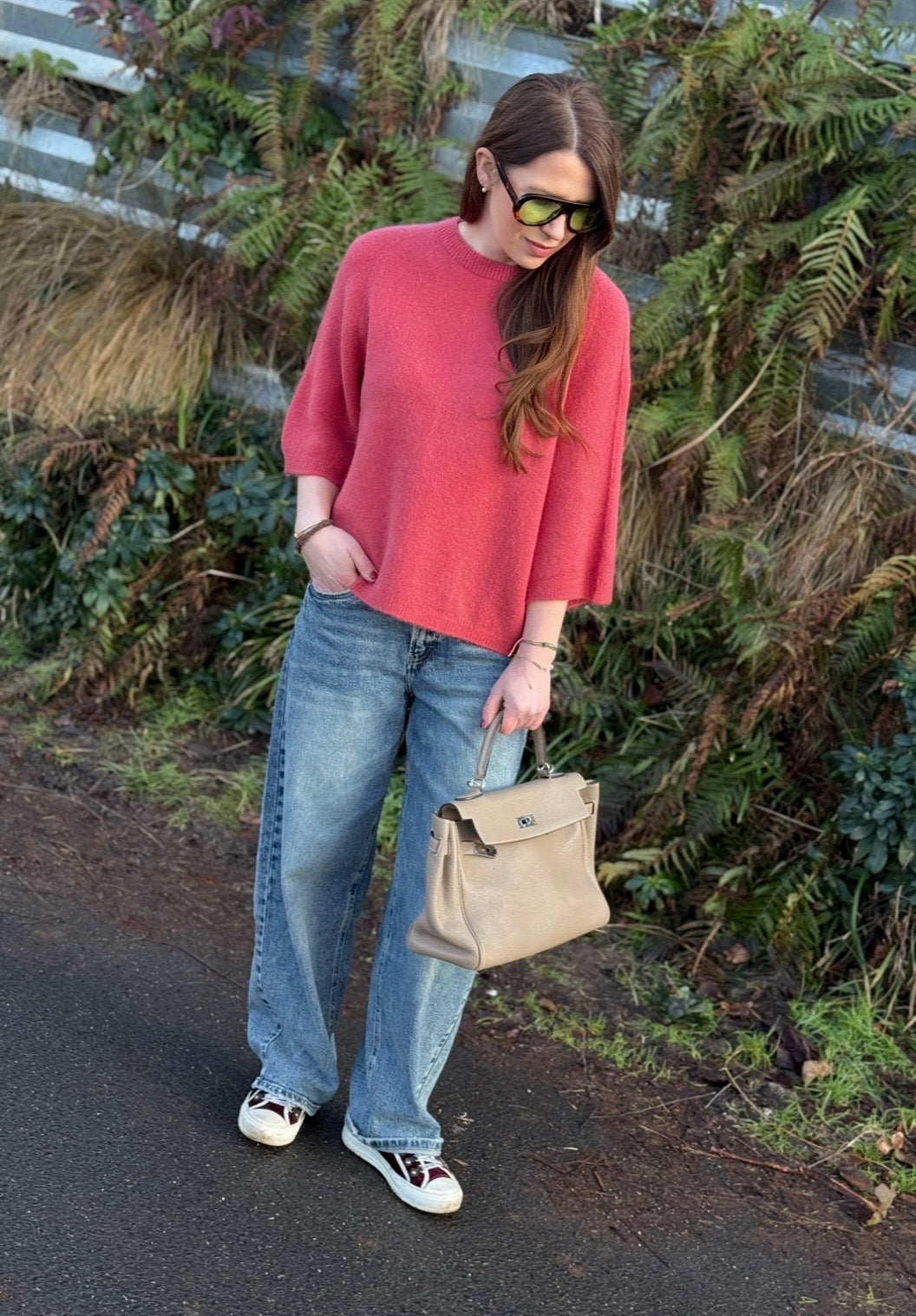 Alpaka-Shirt - Rot/Orange