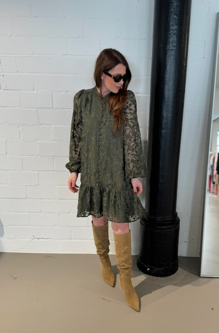 Verspieltes Kleid - Khaki