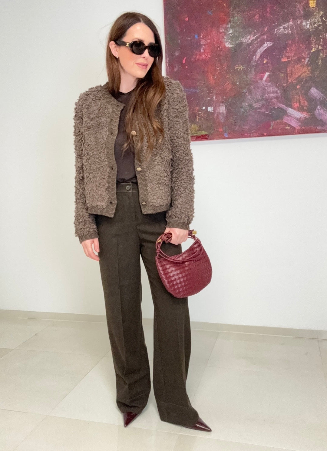 Cardigan mit Knöpfen - Braun