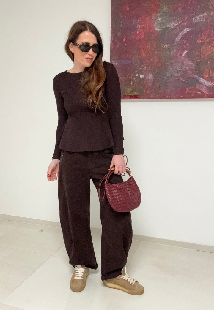 Balloon Jeans - Schokobraun