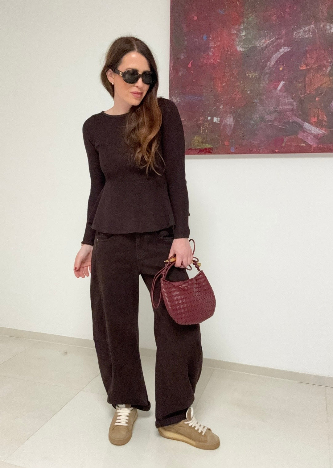 Ausgestelltes Shirt - Schoko