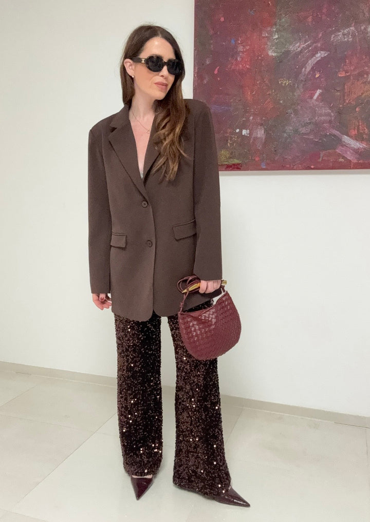 Oversize Blazer - Braun