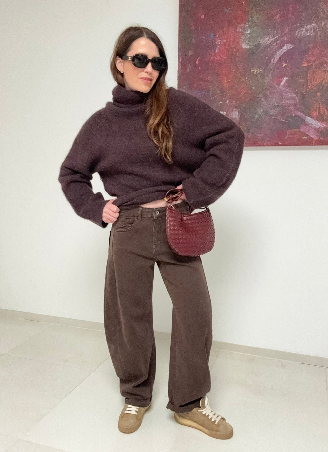 Balloon Jeans - Braun