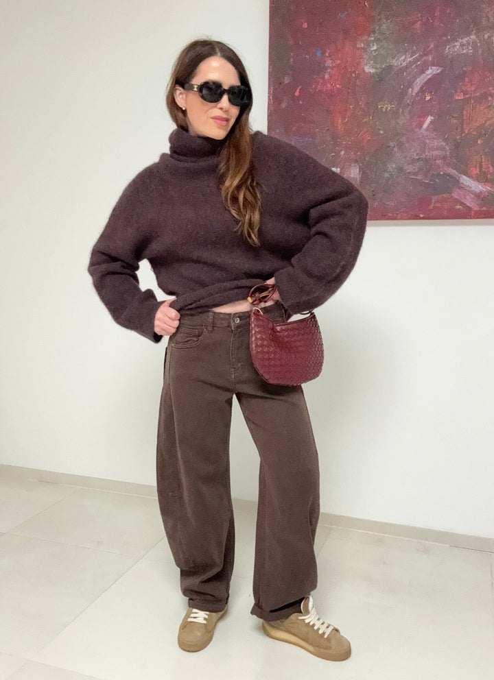 Balloon Jeans - Braun