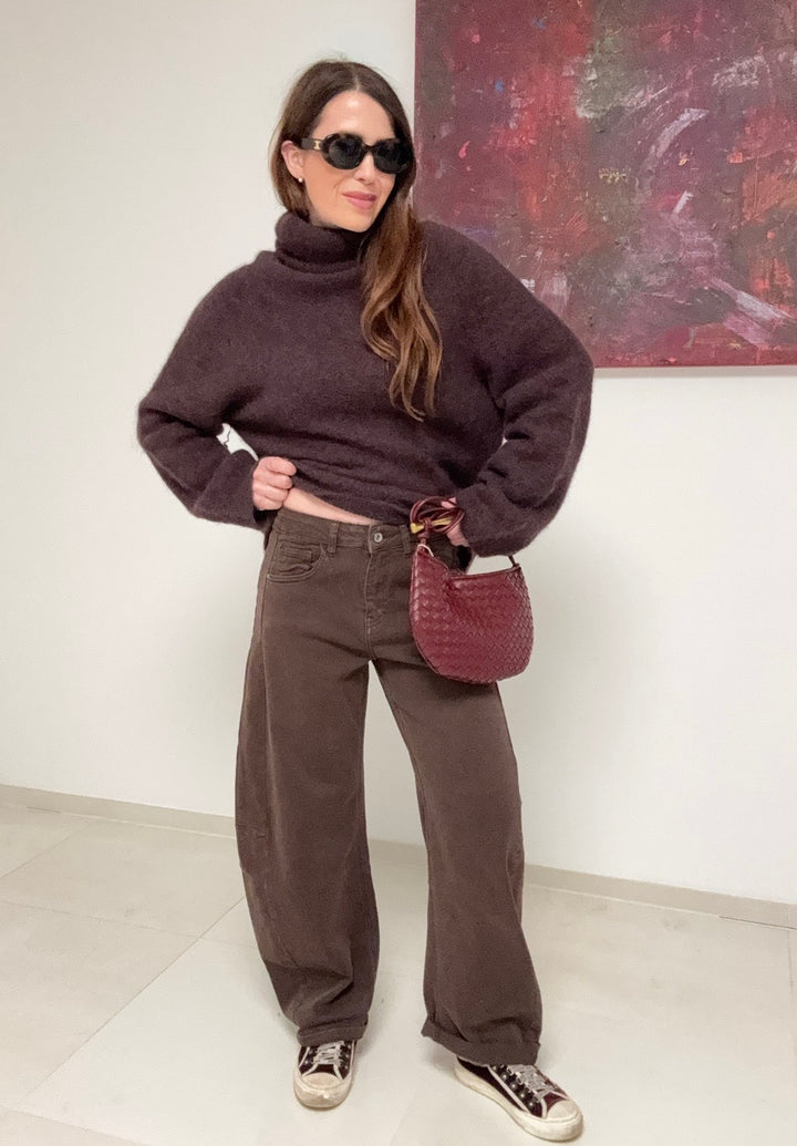 Balloon Jeans - Braun