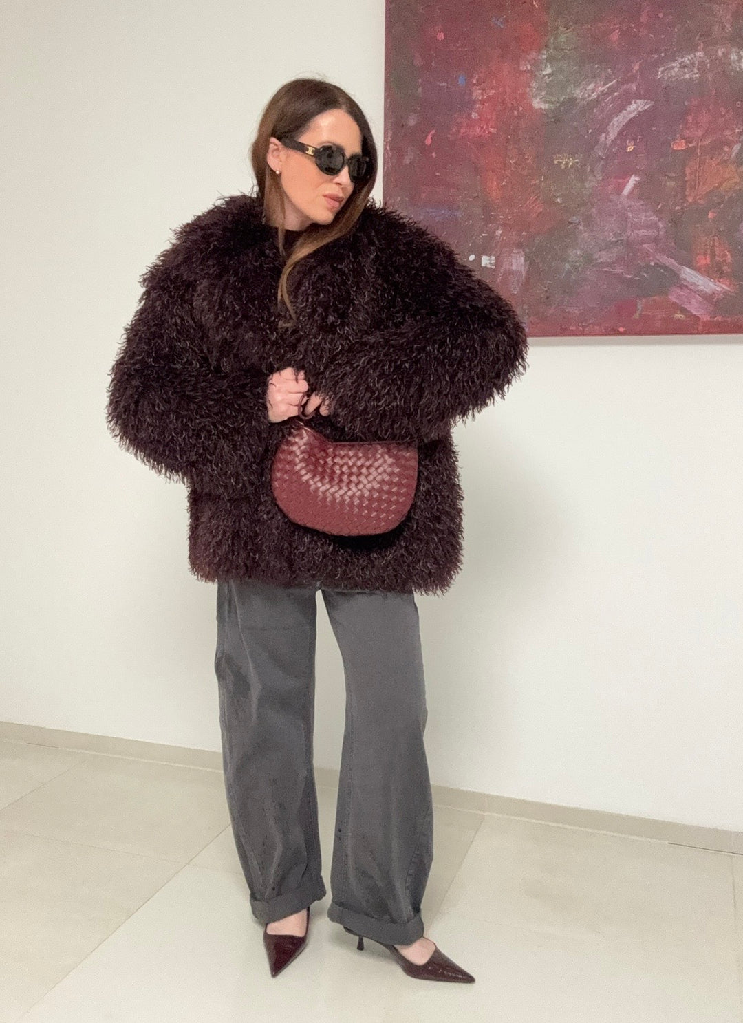 Kuschelige Jacke - Beere 88