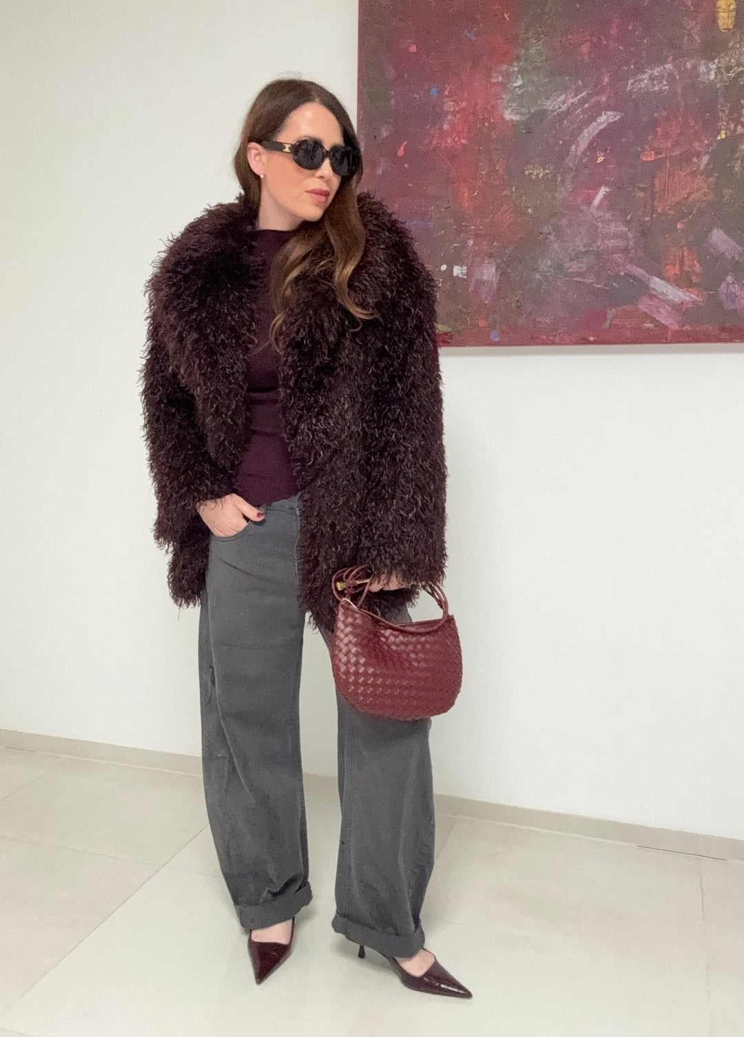 Kuschelige Jacke - Beere 88