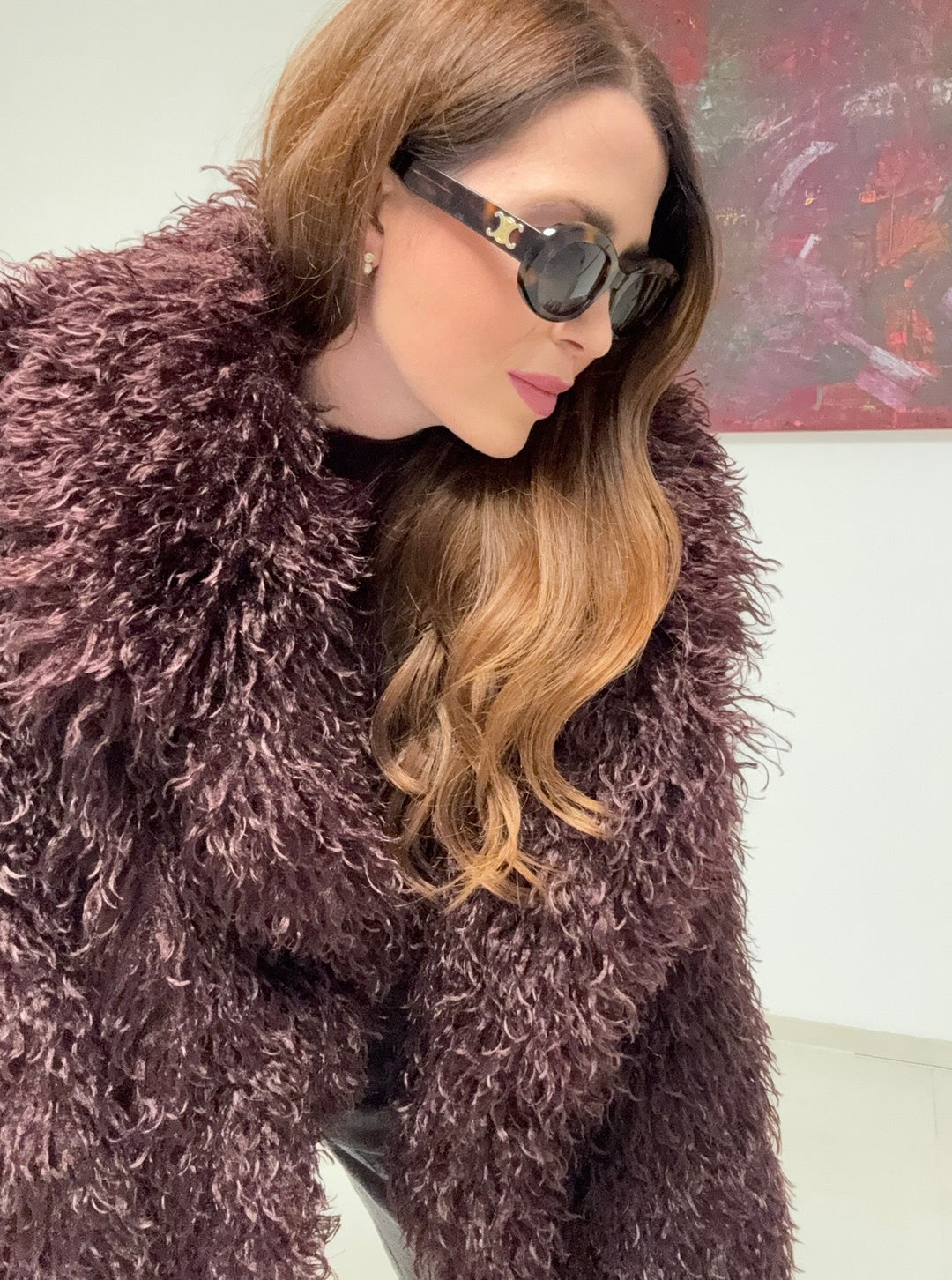 Kuschelige Jacke - Beere 88