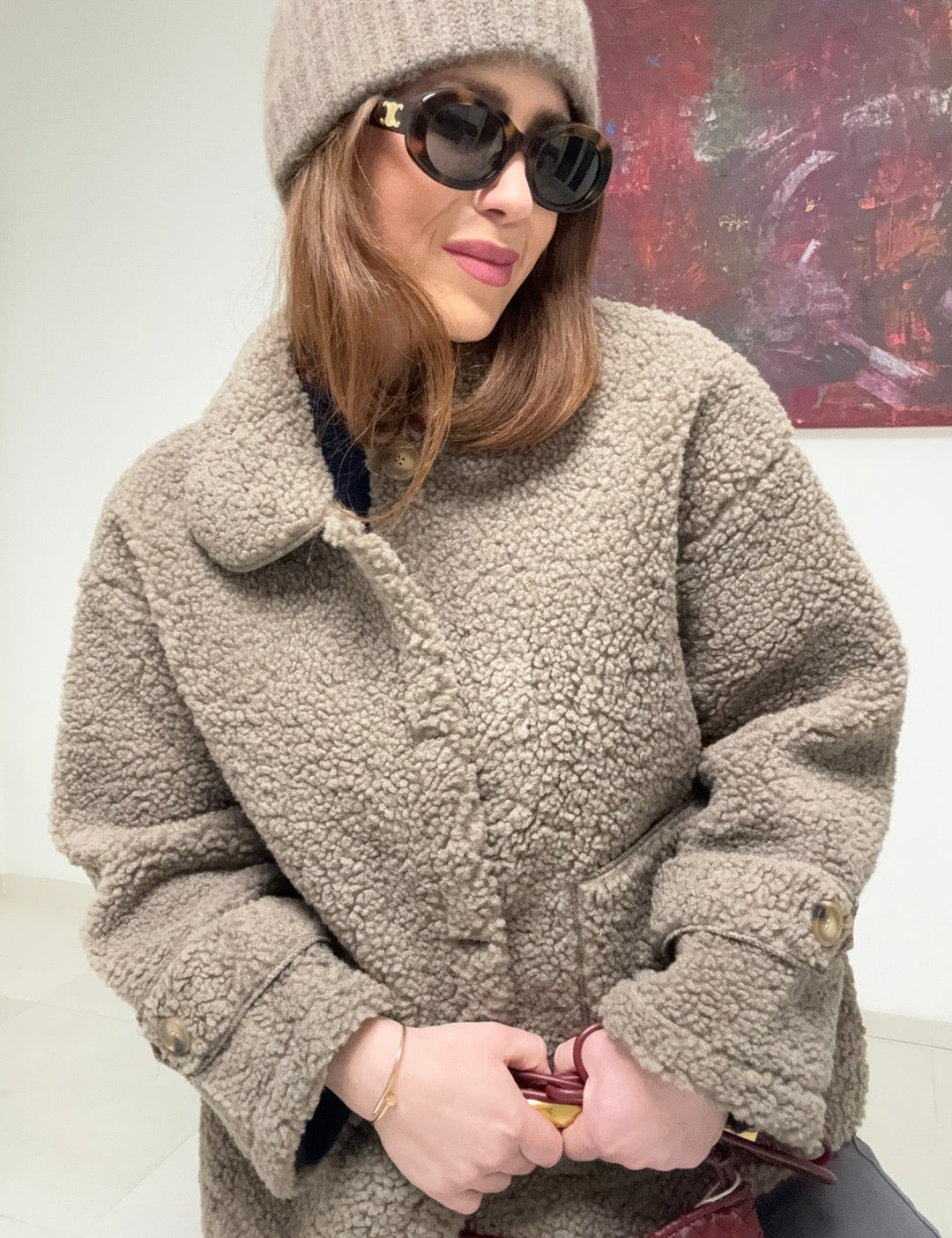 100% Kaschmir Mütze - Taupe