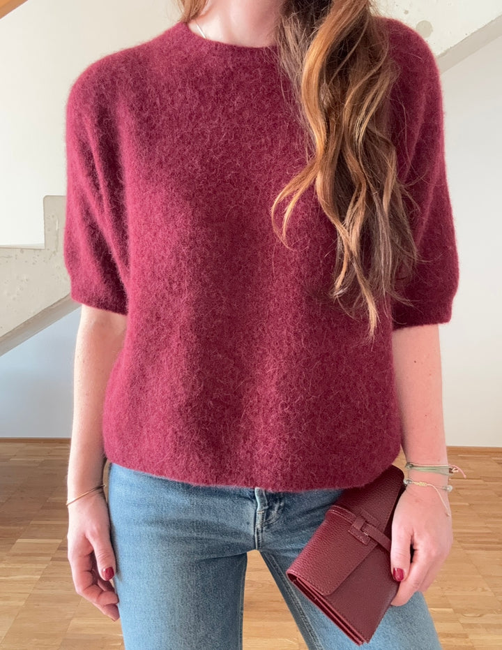 Alpaka-Shirt - Burgunder