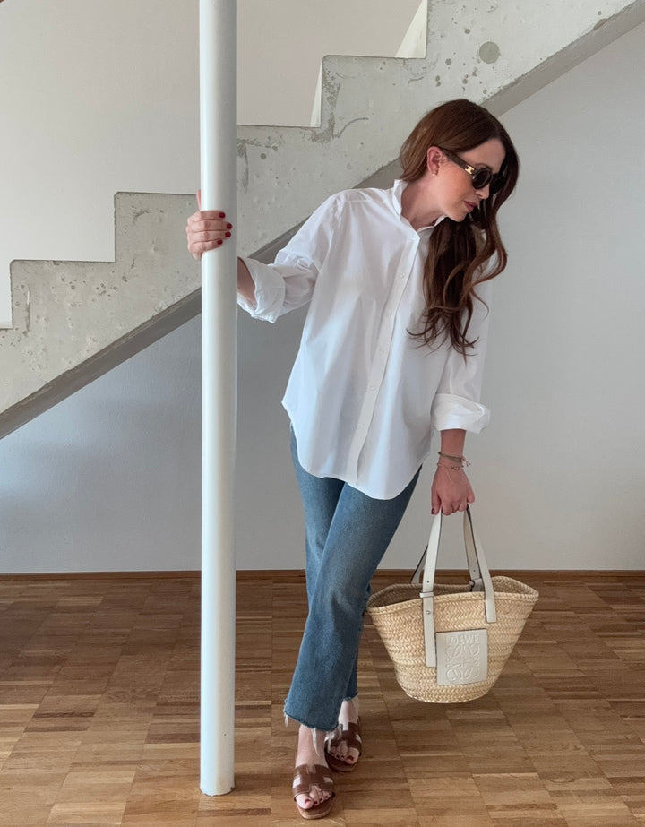Oversize Bluse - Weiß