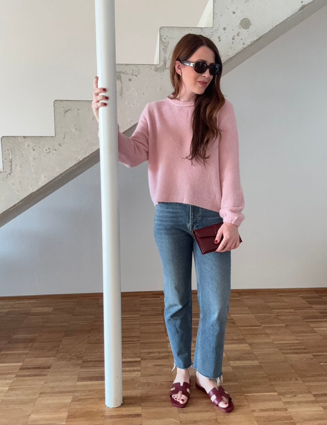 Baby-Alpaka-Pullover - Rosa