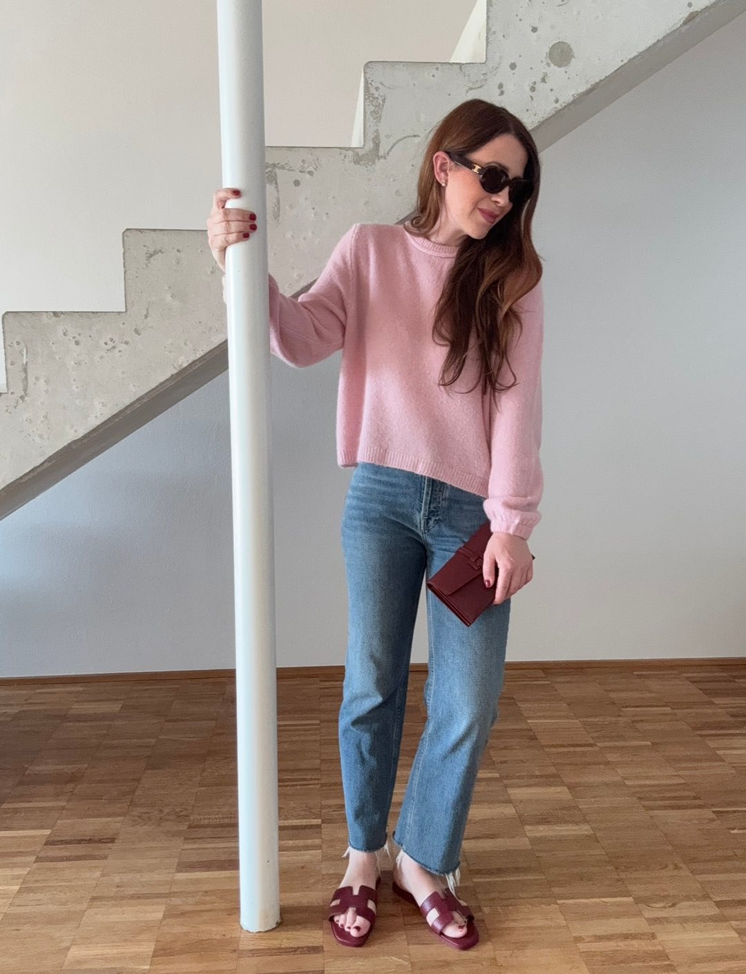 Baby-Alpaka-Pullover - Rosa
