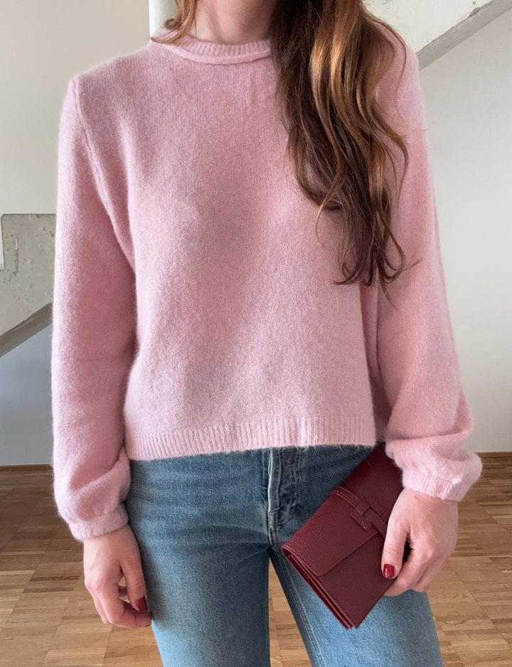 Baby-Alpaka-Pullover - Rosa
