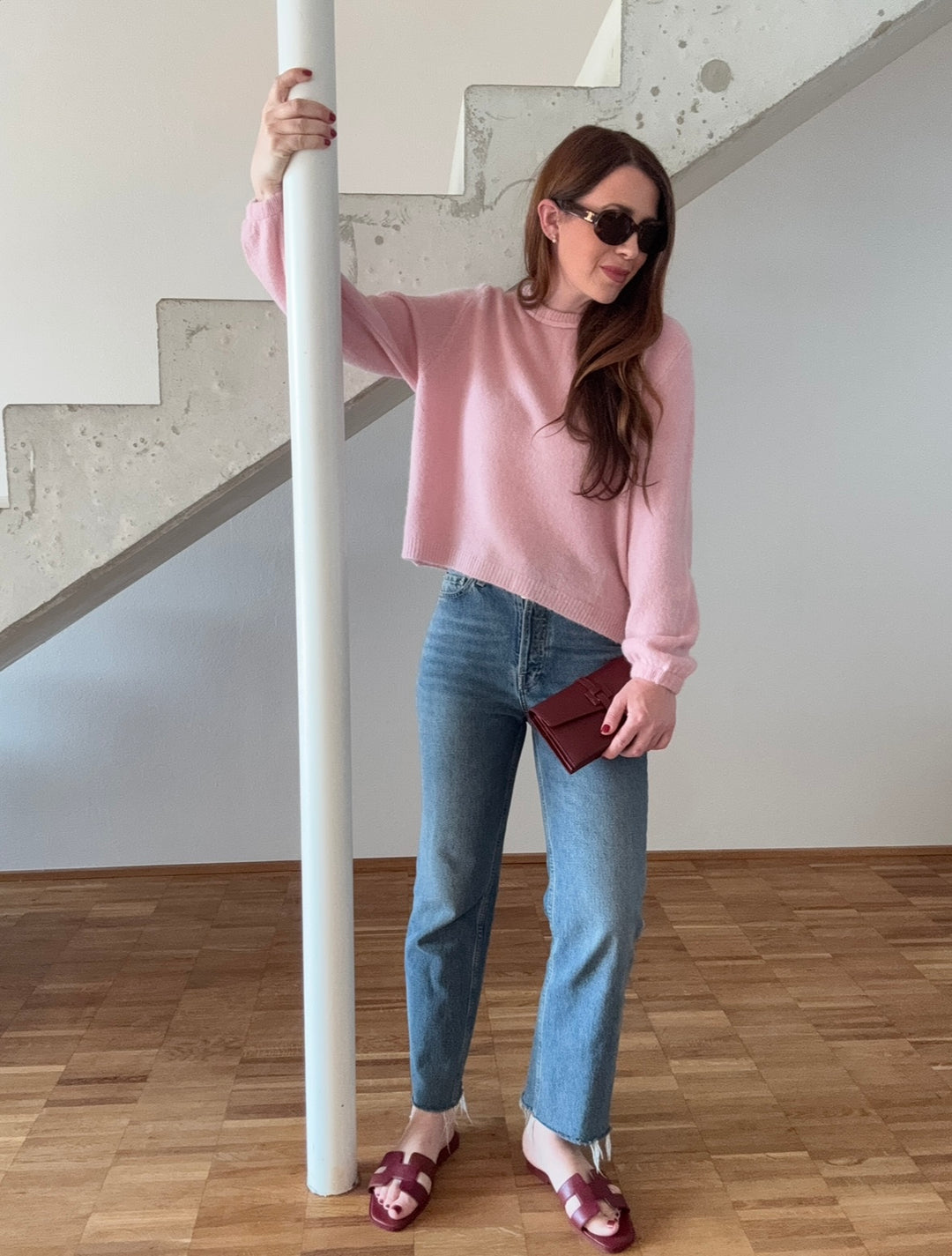 Baby-Alpaka-Pullover - Rosa